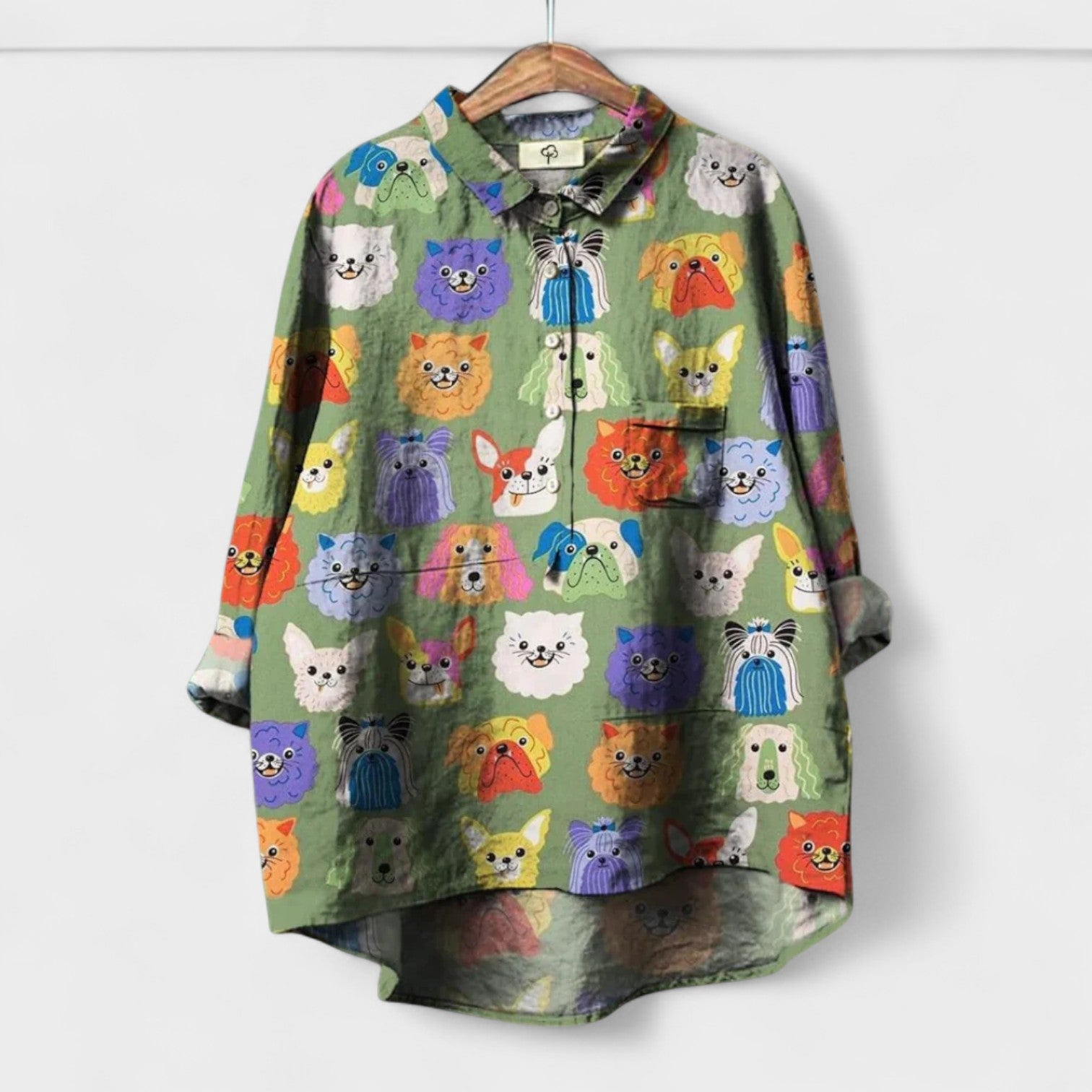 Renata - Camisa com padrões para senhora