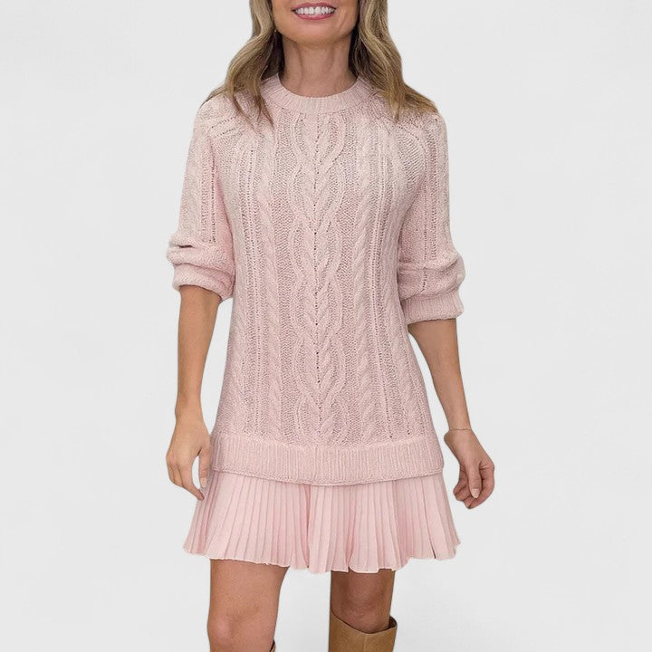 Sandra – Vestido Tricotado com Toque Moderno