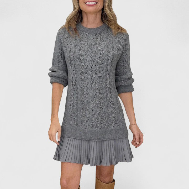 Sandra – Vestido Tricotado com Toque Moderno