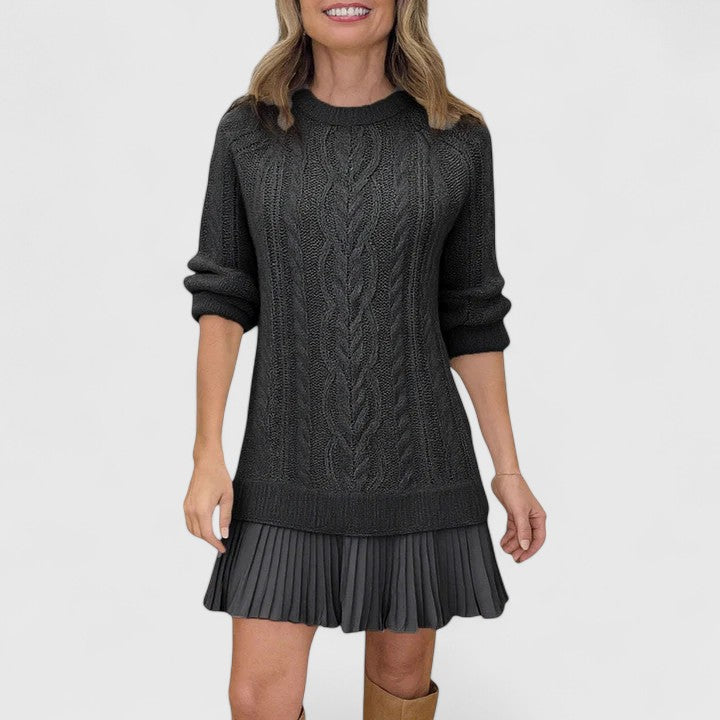 Sandra – Vestido Tricotado com Toque Moderno