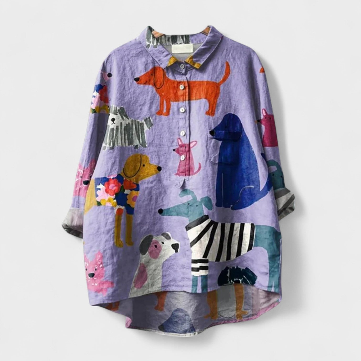 Renata - Camisa com padrões para senhora