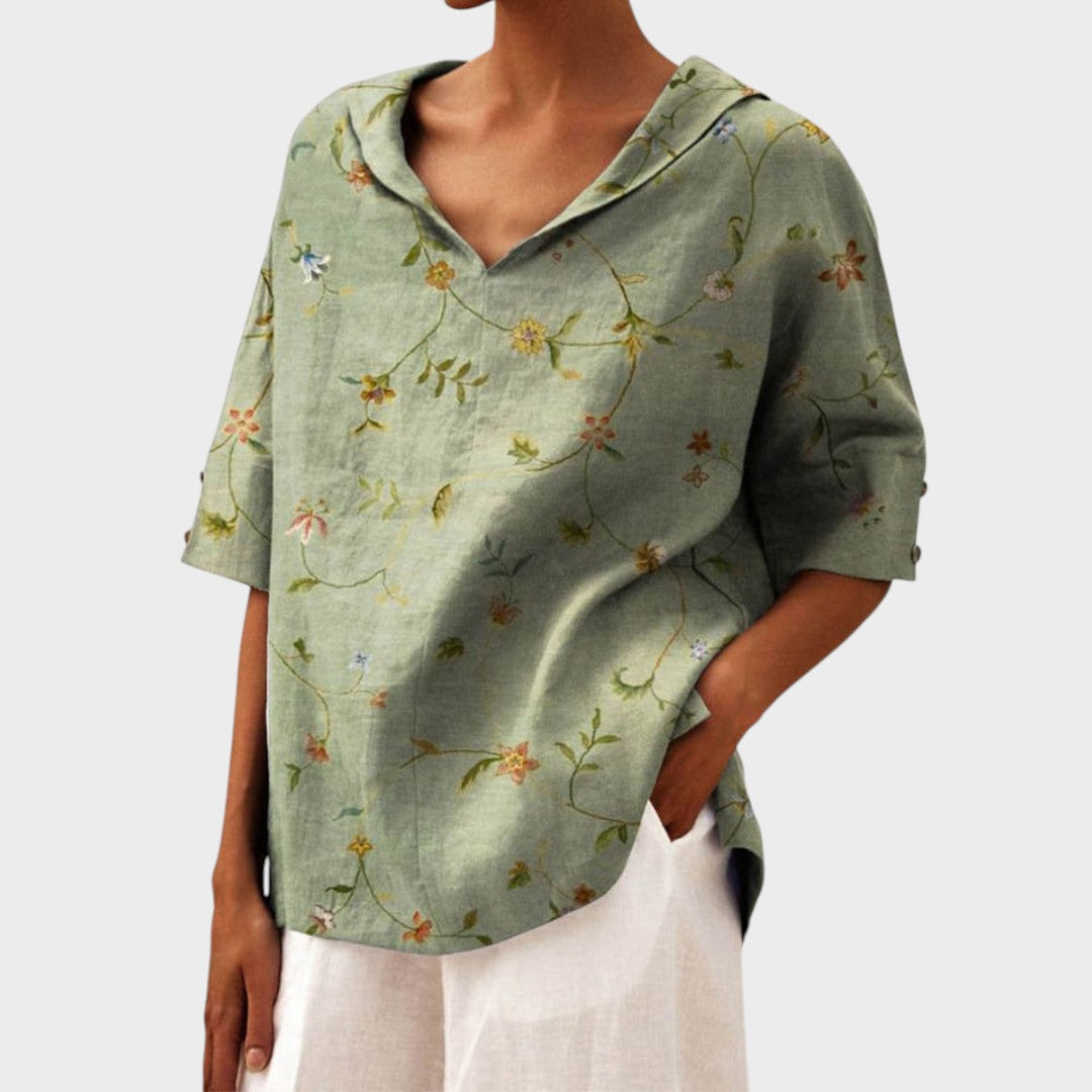 Luísa - Blusa Elegante em Linho