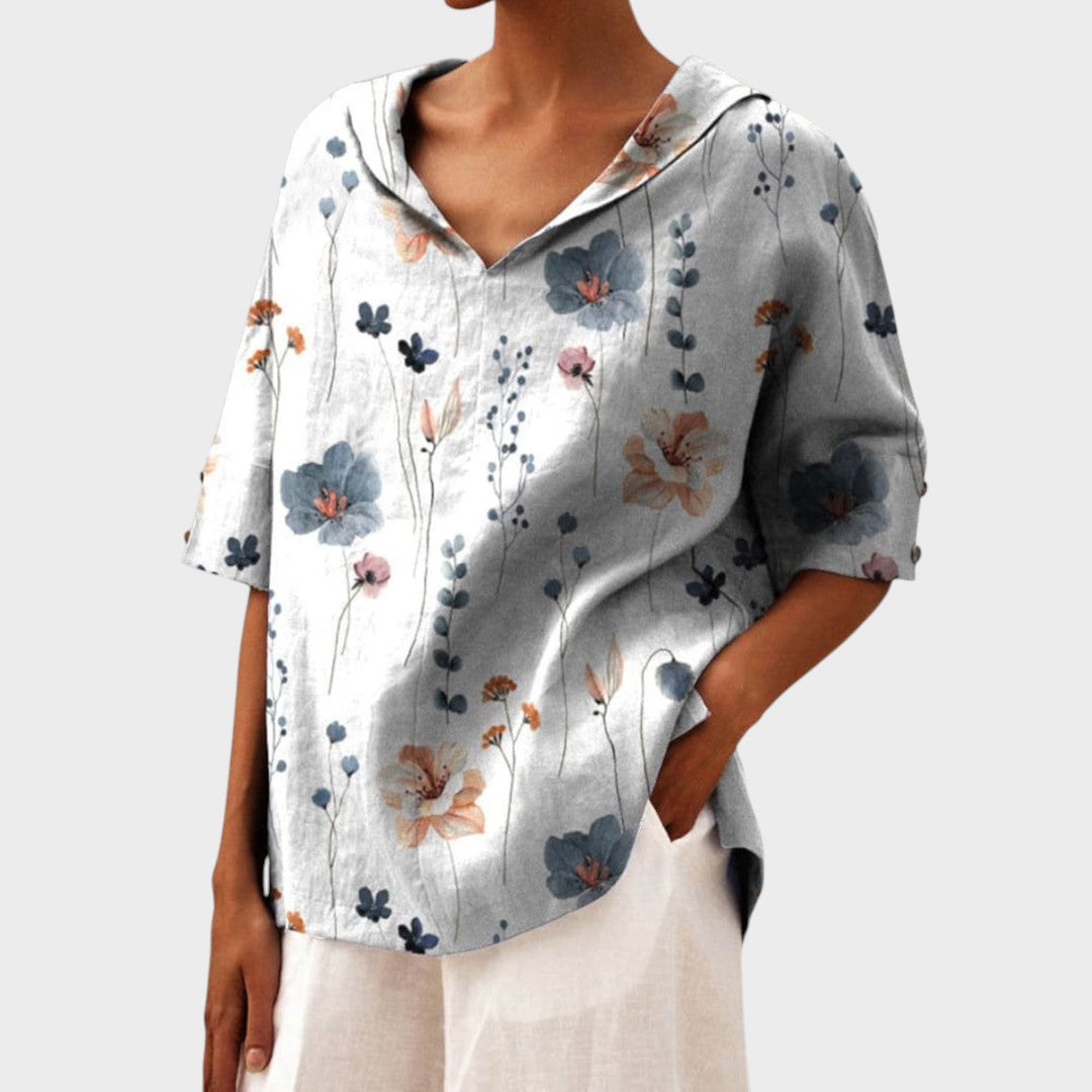 Luísa - Blusa Elegante em Linho