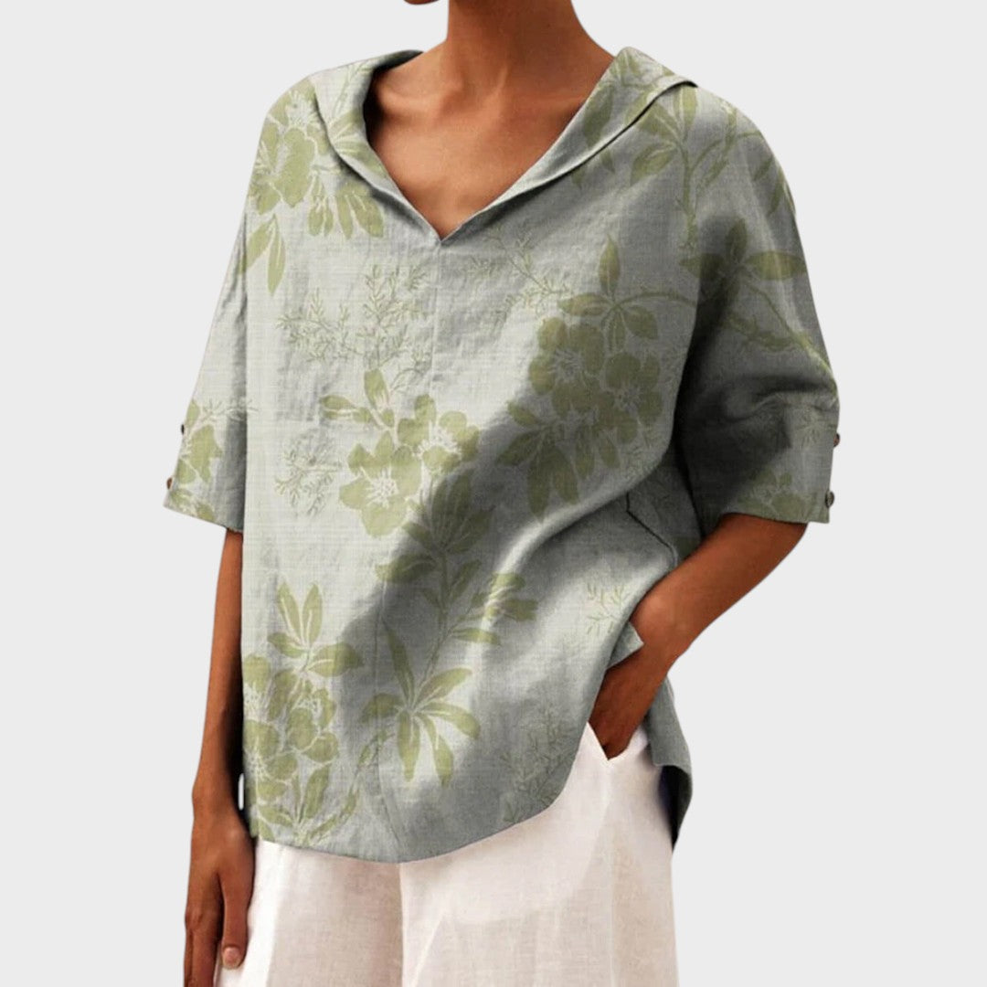 Luísa - Blusa Elegante em Linho