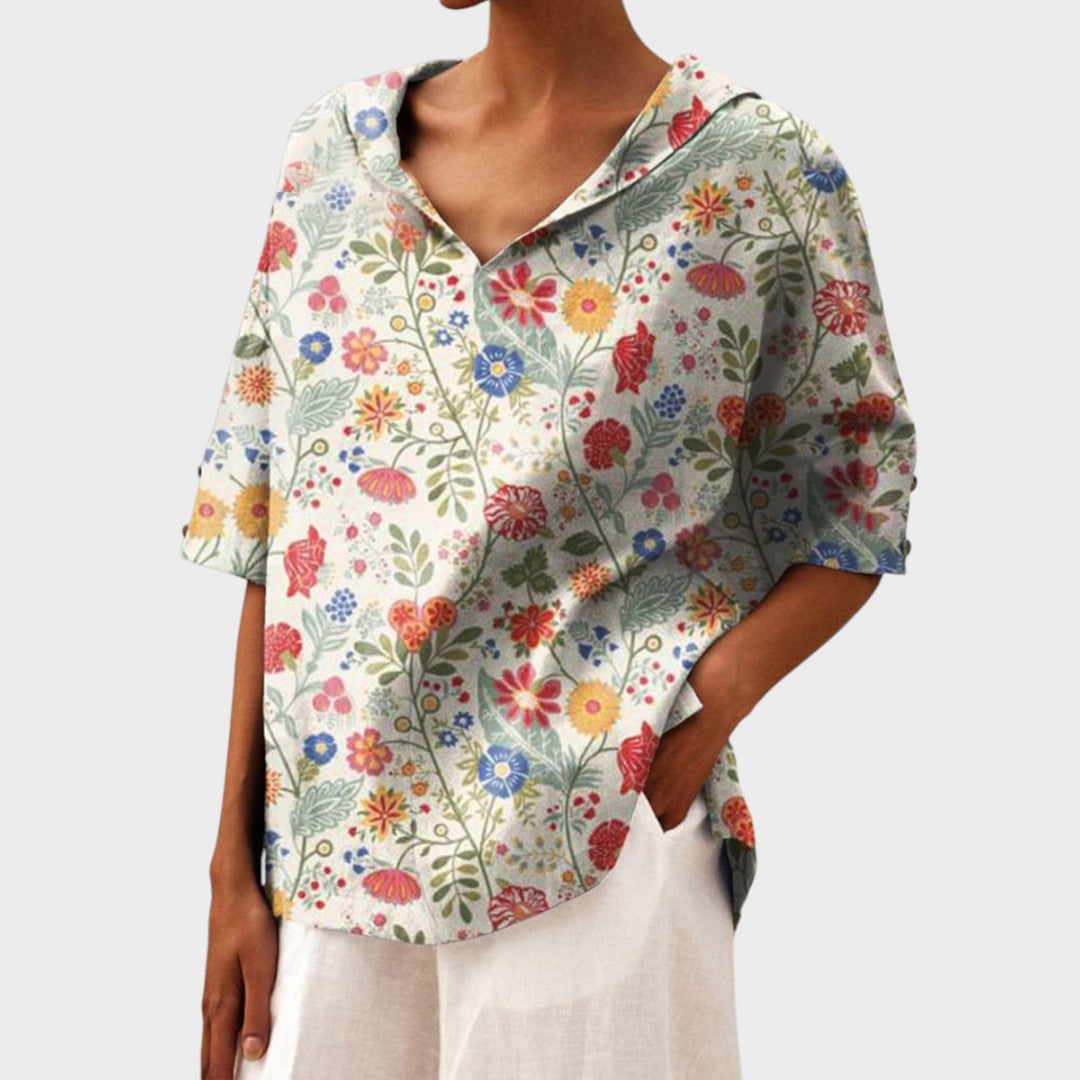 Luísa - Blusa Elegante em Linho