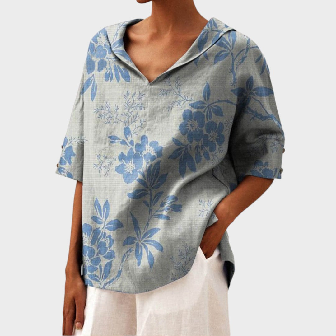 Luísa - Blusa Elegante em Linho