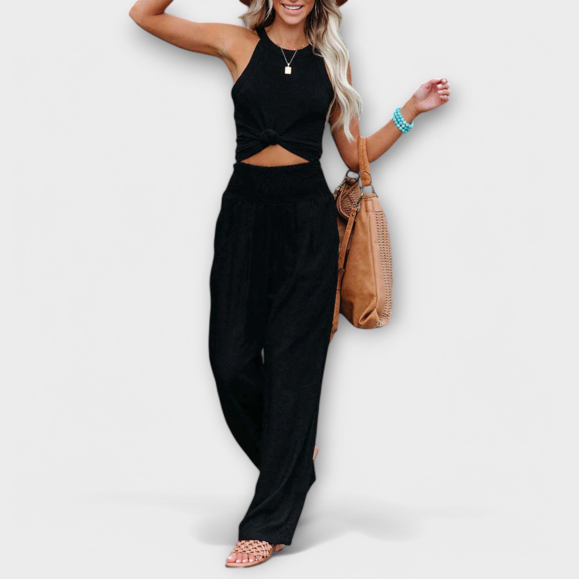 Celeste - Calças Leves Contemporâneas