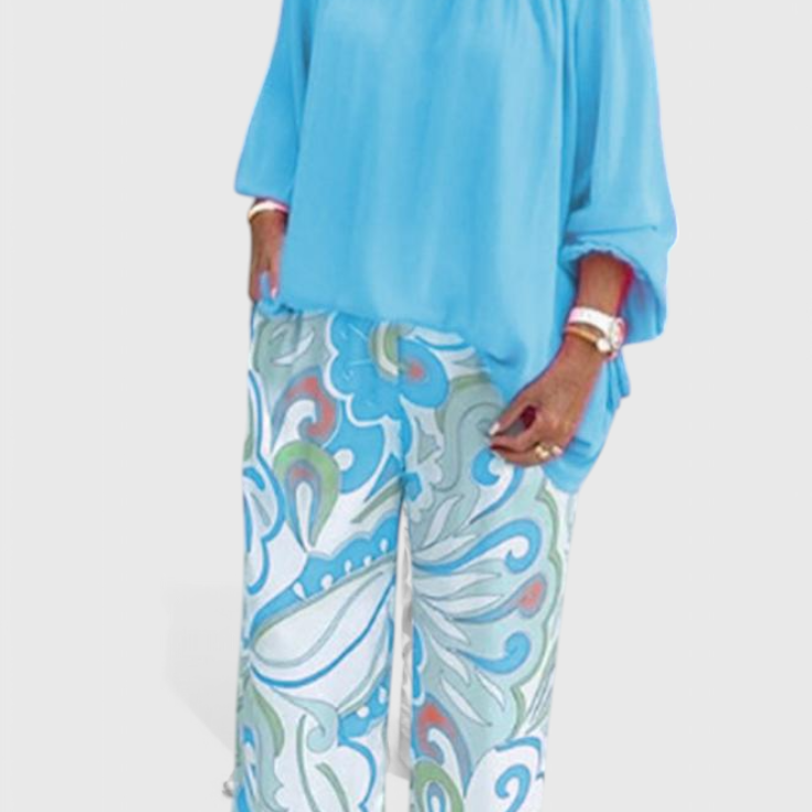 Ana – Conjunto Casual de Elegância Vibrante