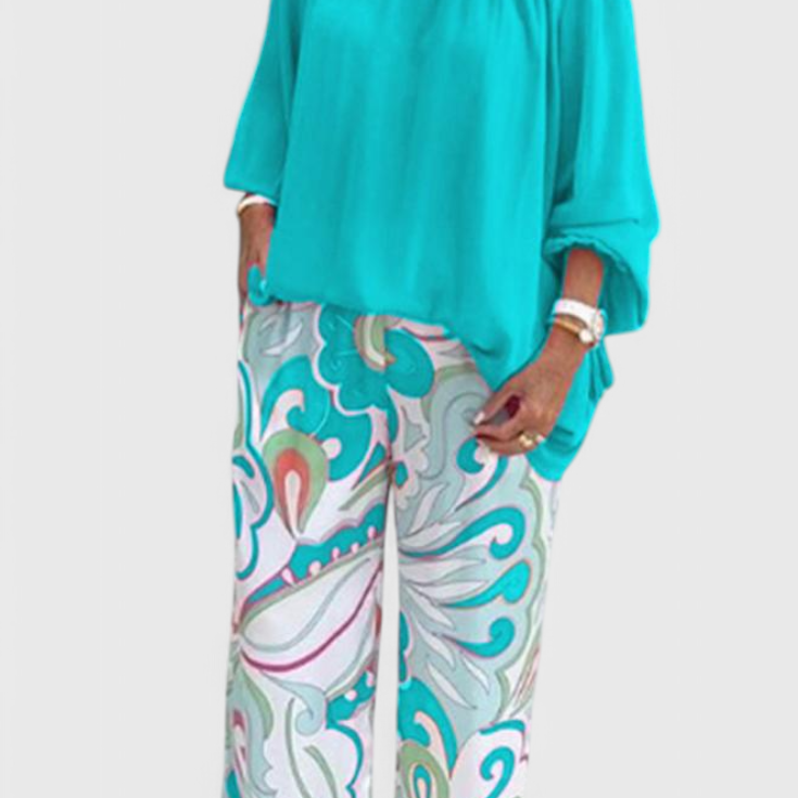 Ana – Conjunto Casual de Elegância Vibrante