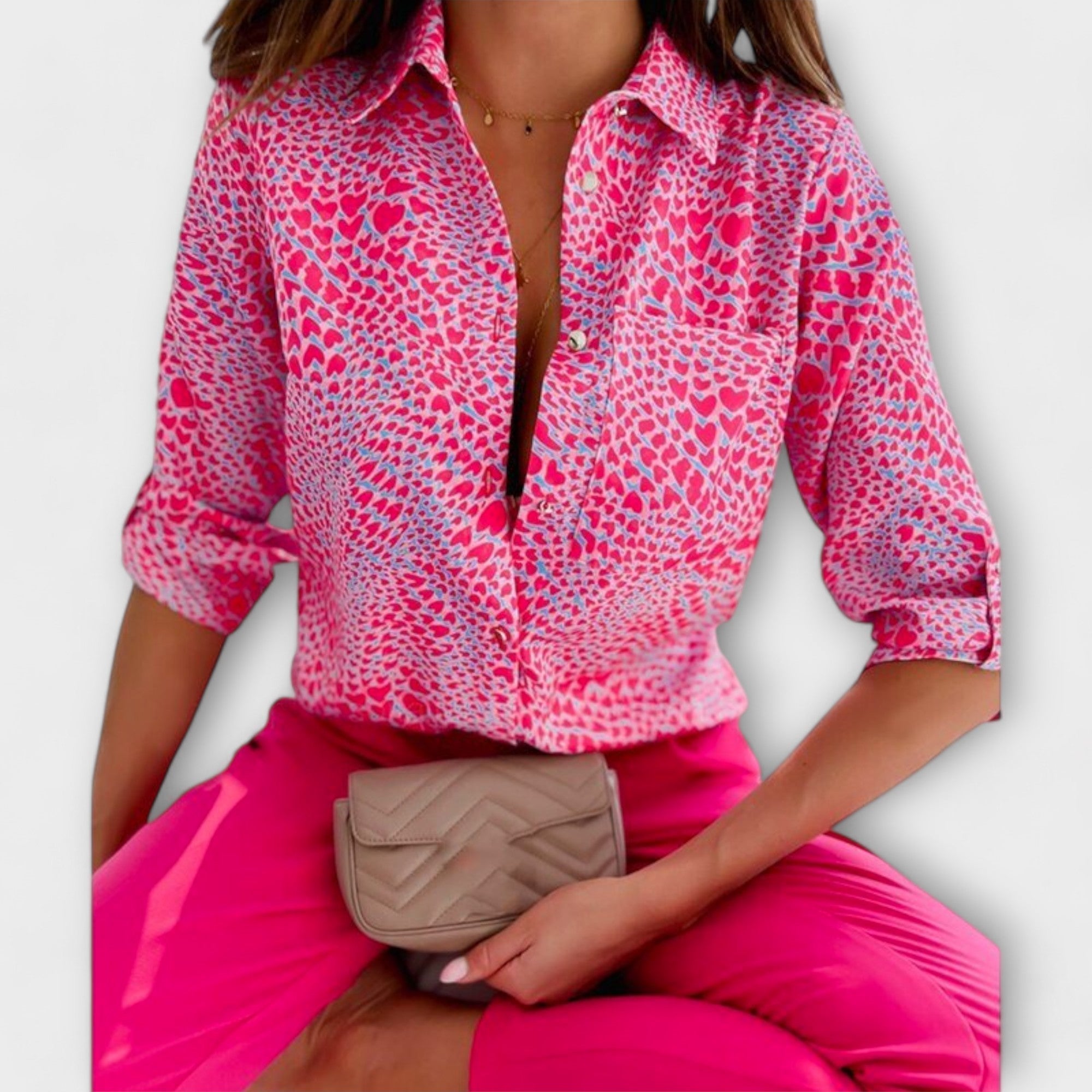 Isabel - Blusa com gola clássica